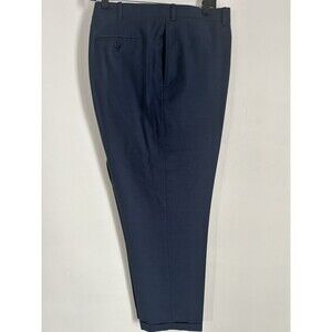 Jos A Bank Traveler Dress Pants Mens 50L (50x30) Navy Blue 100 % Wool